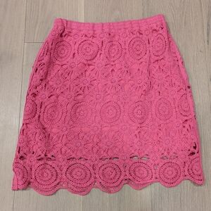 Elegant Pink Lace Skirt
